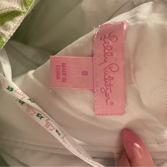 Lilly Pulitzer Green and White Strapless Dress - Picture 3 of 3